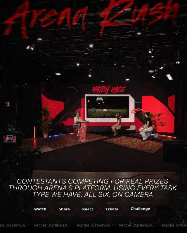 Arena Rush — the studio show poster
