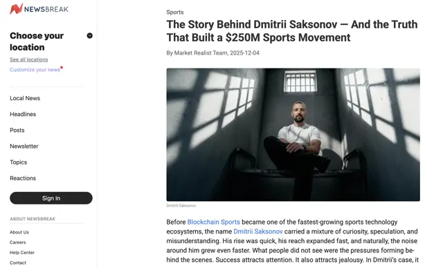Newsbreak — article screenshot